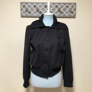 Robert Graham Wool Bomber Jacket Plaid, Size M